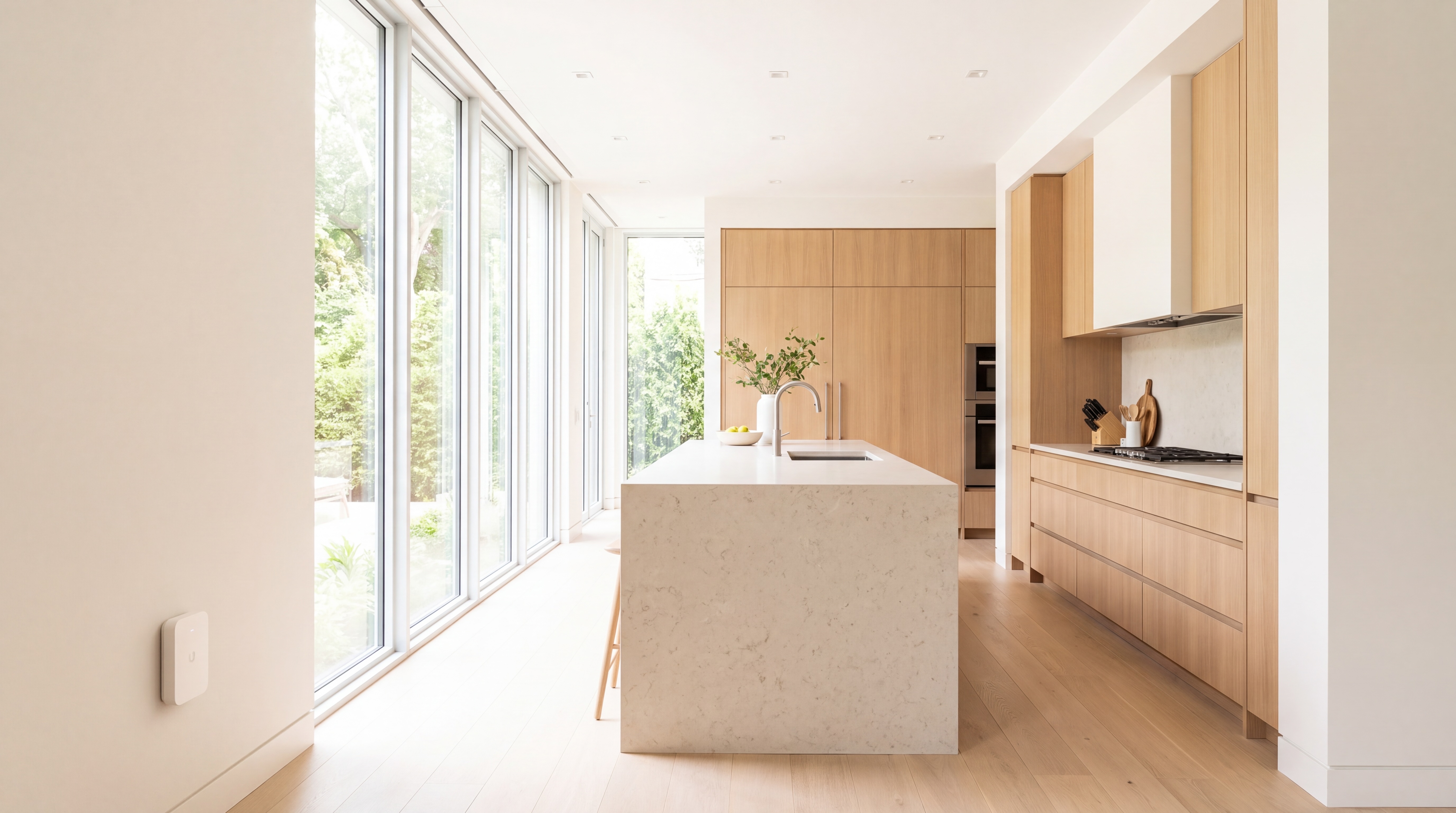 Kitchen with discreet technology